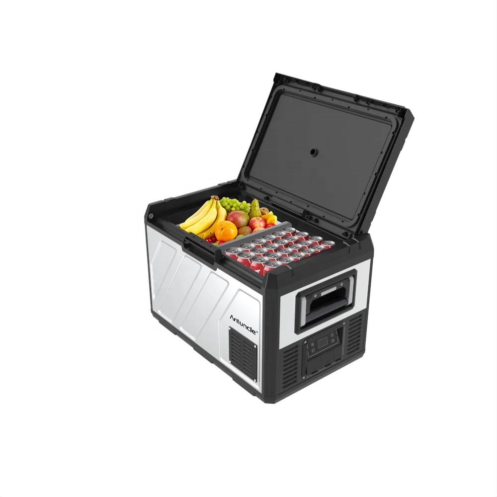 Двухзонный металлический холодильник 50 л 12 В