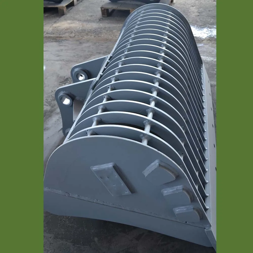 Customized Screening Sieve Bucket for Excavator Loader Backhoe Hydraulic Rotating Screen Skeleton Bucket for Sale