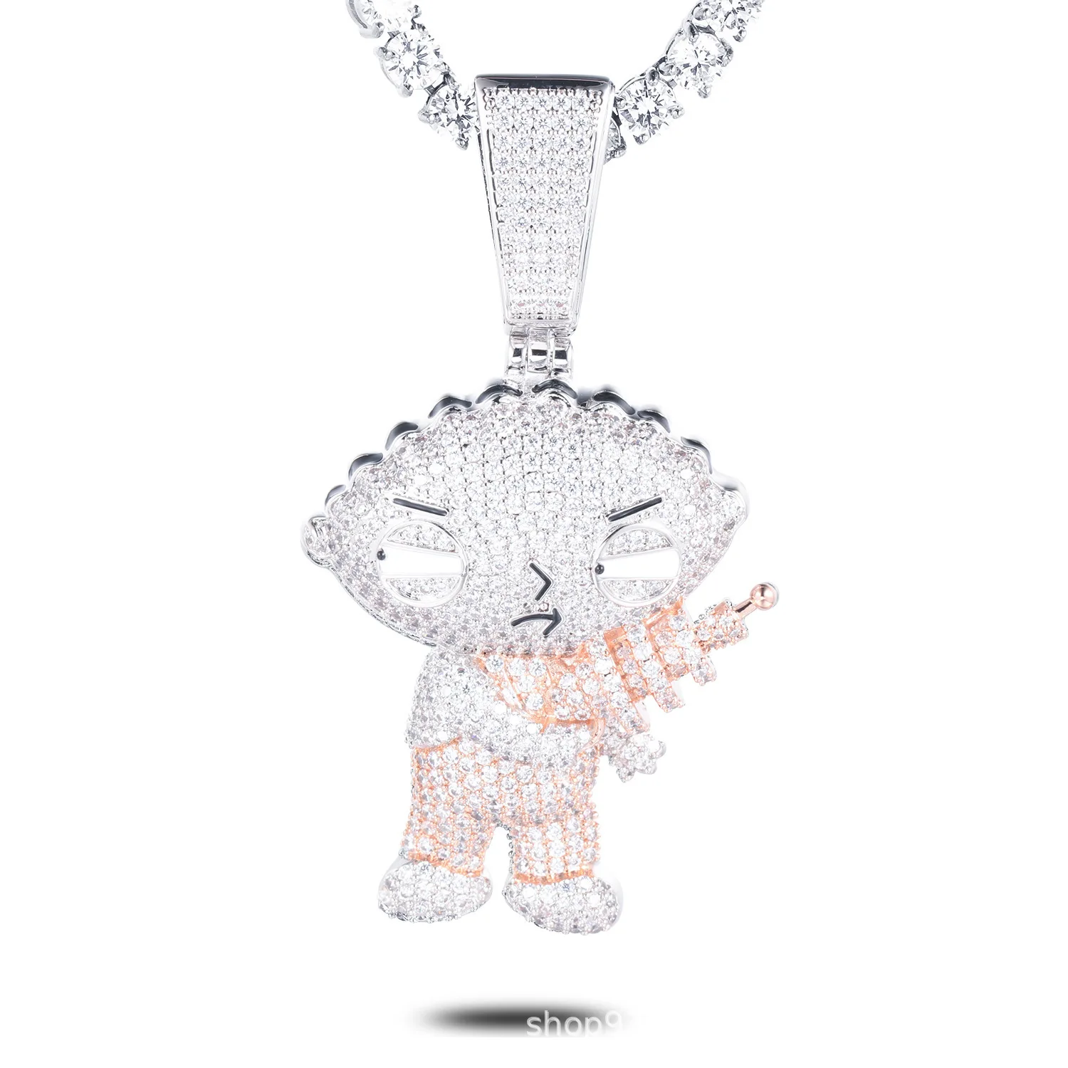 Hip Hop Cartoon Family Guy 18k White 