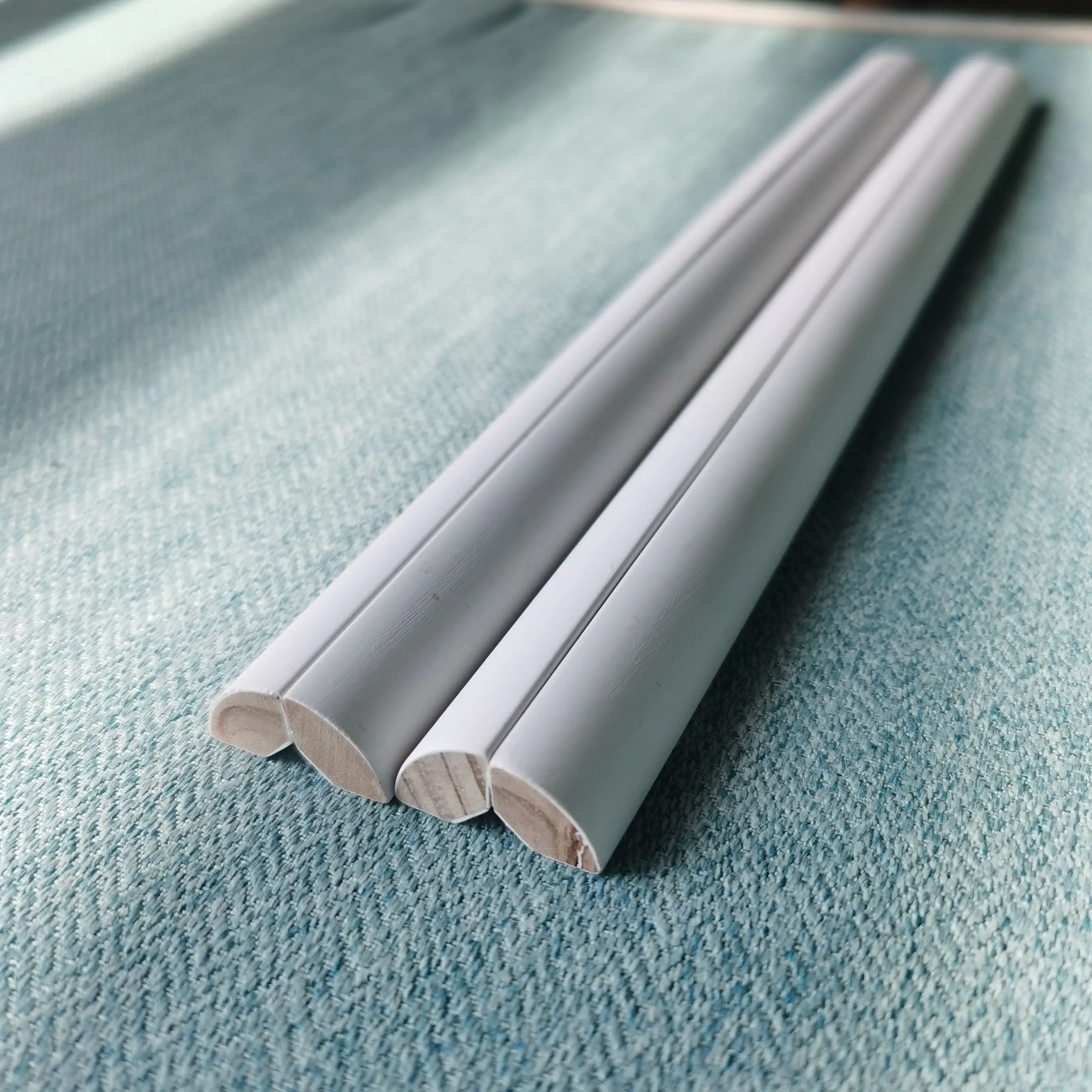 Solid Wood Frame Moulding Contemporary Primed Architrave Rounded Corners for Baseboards