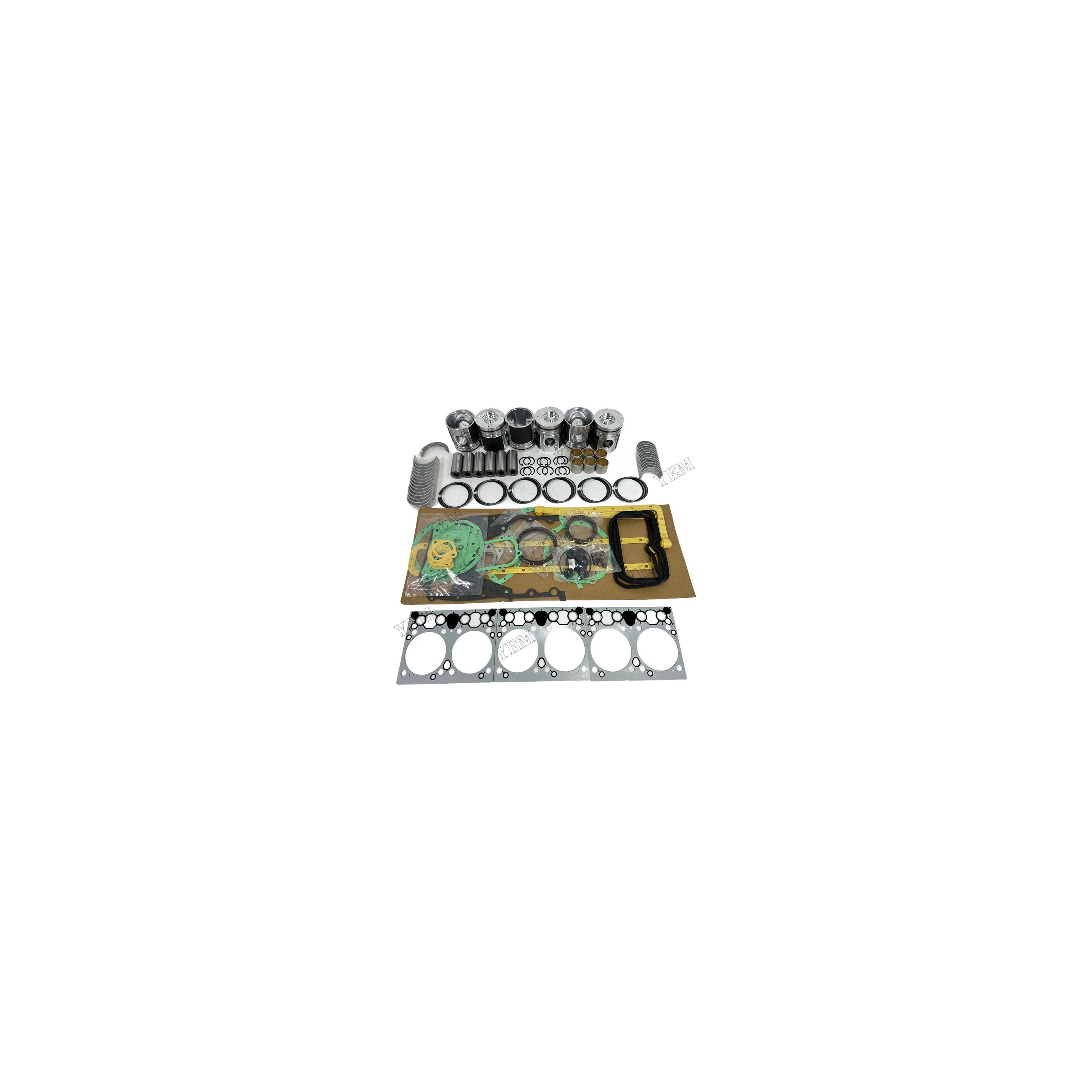 Repair Kit With Bearings Piston Rings Gaskets Compatible for Doosan / for Develon DE08 Industrial Machinery Spare Parts