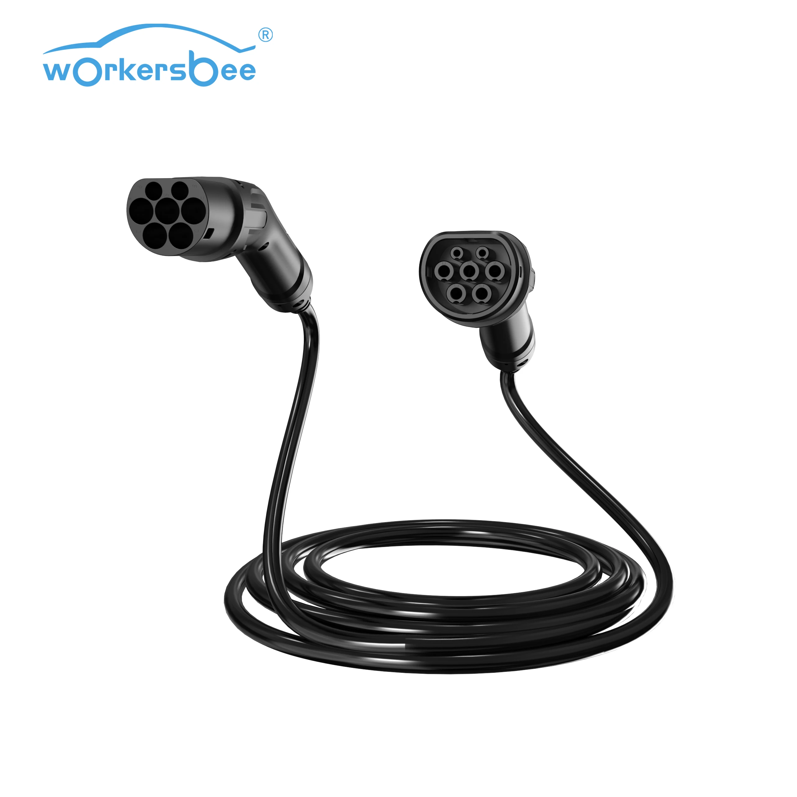 Ev Charging Cable 22kw Type 2 To Type 2 32a Three Phase Level 2