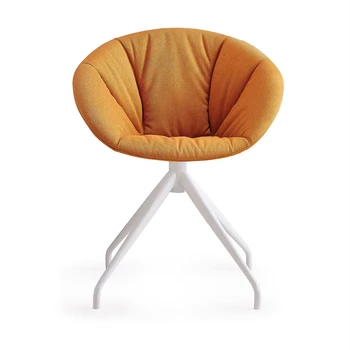Fashion Designer Velvet Leisure Lounge Chair for Home Dining Bar Bedroom Fabric Linen Living Room Furniture