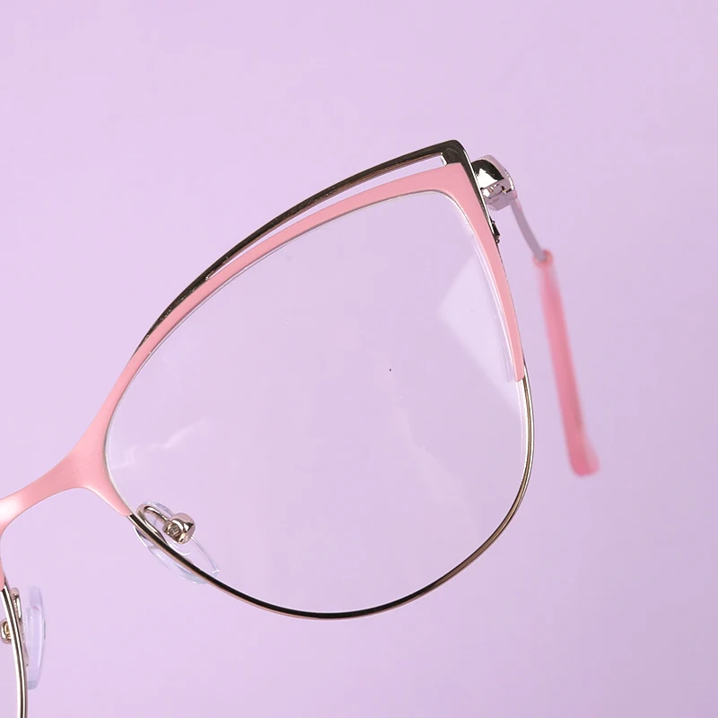 Wholesale Eyewear 2023 Newest Cat Eye Metal Best Price Spectacle Frames Eyeglasses Women Men