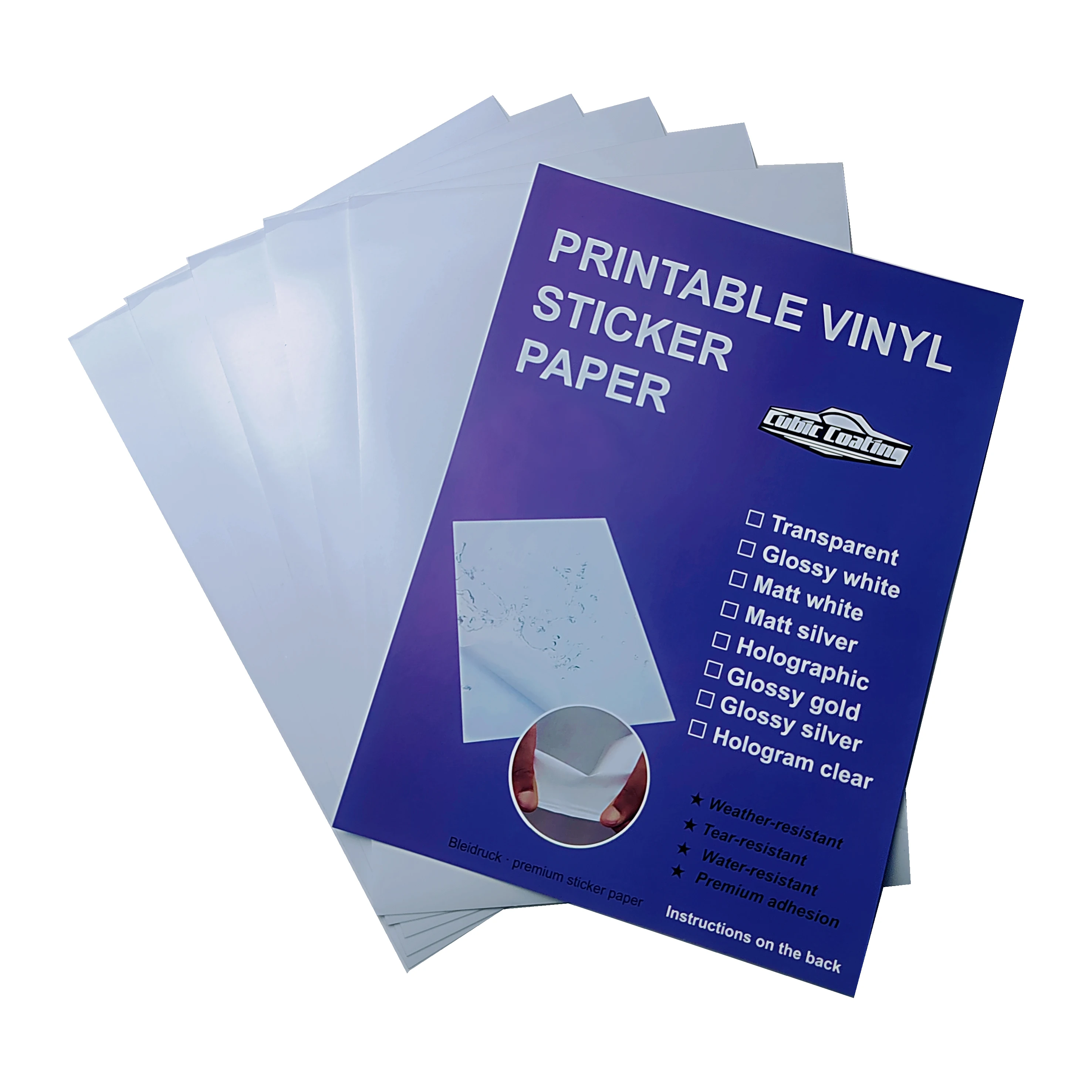 Vinyl Stickers A-SUB White Matte Waterproof Printable Vinyl Sticker