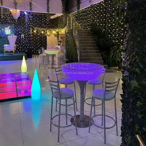 Glowing Illuminated Led Table Outdoor Nightclub Led Furniture for Outdoor Garden Party