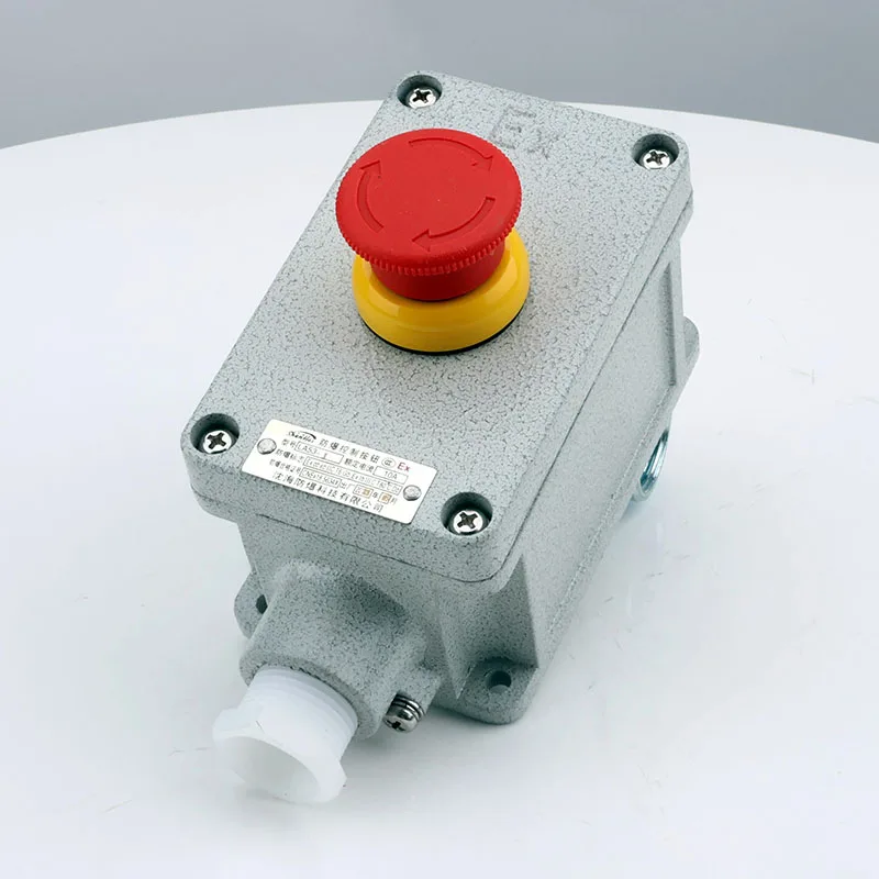 Explosion Proof Emergency Stop Push Button Round Power Head Switch Ex De IIC T6 Ex Proof Emergency Stop Station