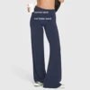 Wide Leg Pants-Navy Blue
