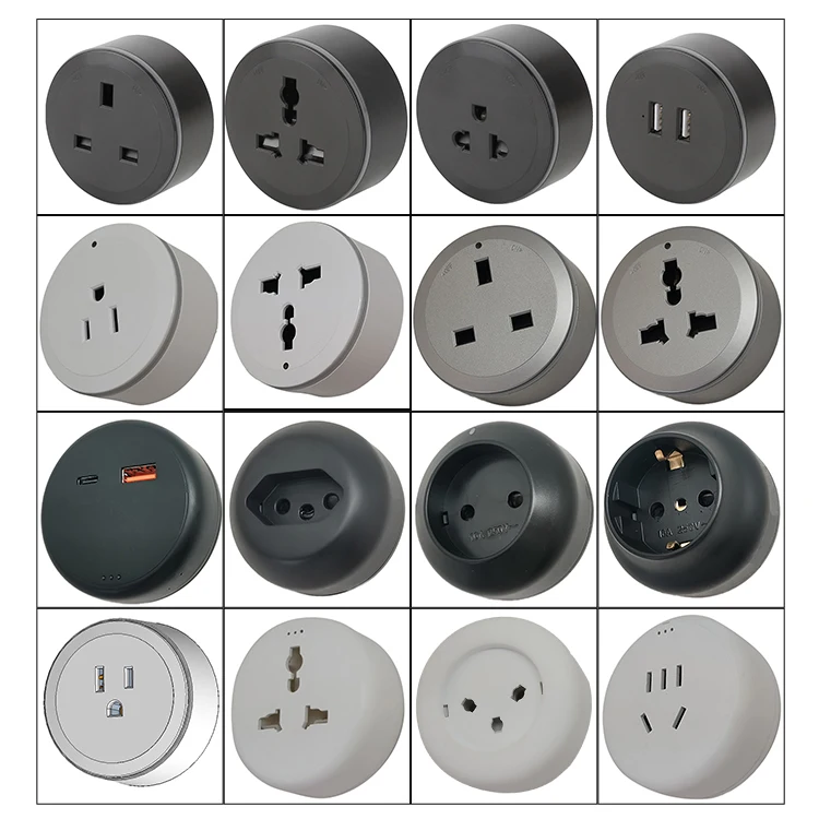 VNX Hot Selling Customized Track Socket 32A 30A 250V Wall Mounted Track Socket for Home Office