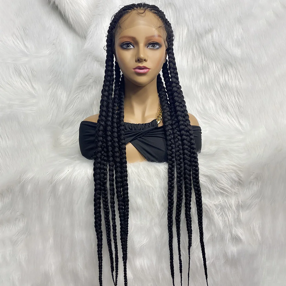 New Arrival Synthetic Lace Front Wig Braid African 36 Inches Braid Lace