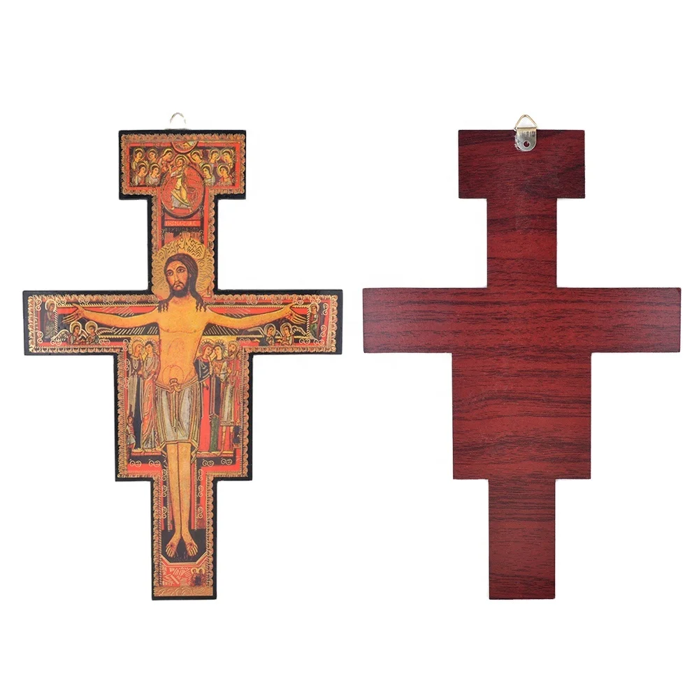 Bằng Gỗ San Damiano Biểu Tượng Crucifix Cross Cho Tường - Buy Sam ...