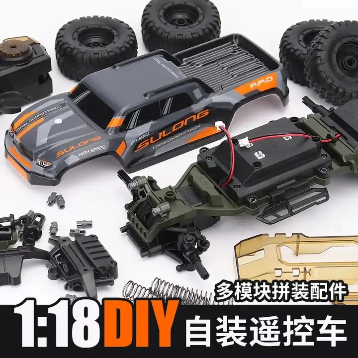 DIY STEM Education Smart Assemble 1/16 2.4G RC Car Kit