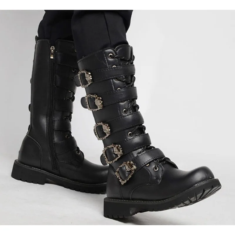 big goth boots mens