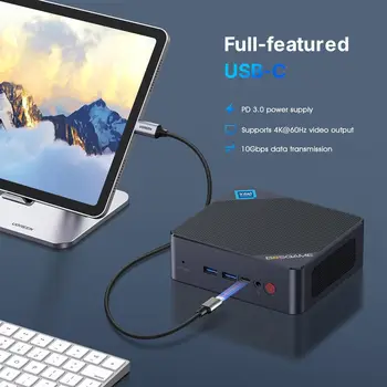 BOSGAME N100 Mini PC - 16GB RAM, 512GB SSD, 4K Display