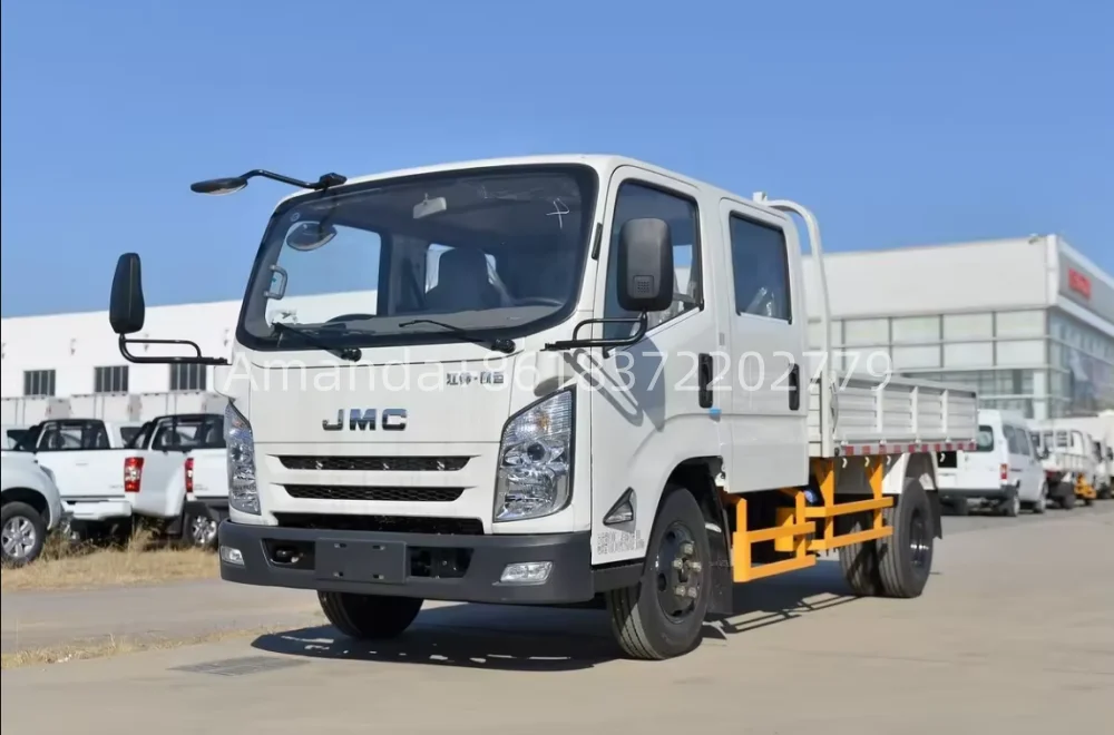 JMC Brand New 4x2 Left Hand Drive Double Cabin 3tons Light Tipper Dump Trucks for Sale