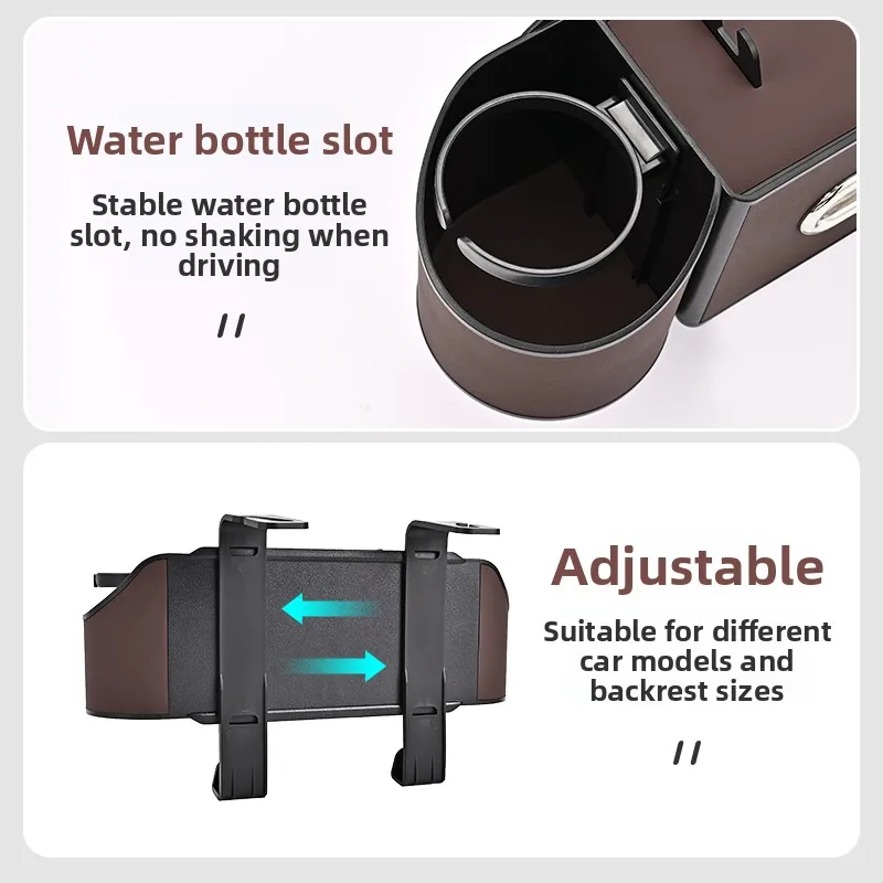 Car-mounted Multi-functional Storage Box, Tissue Box, Water Cup Holder, Storage Box, Car Seat Back
