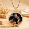 Golden large size pendant+24inch*5mm twisted chain