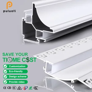 High-Performance Aluminum Alloy Ceiling Profiles Wash Wall Effect with Corner Channels Moldings for LED Strip Lighting Systems