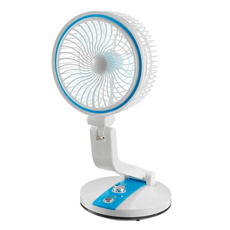 USB Mini Fan Home Desktop Portable Outdoor Cooling FanMultifunction Fan Foldable with LED Light Speed Adjustable