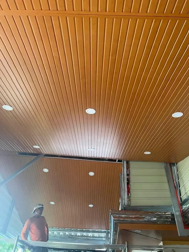 Matt Wood Grain Pvc Soffit Ceiling Panels For Roof Cladding Wall Buy