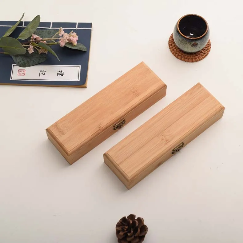 Custom Solid Wood Pen Pencil case Wood Gift Storage Box Engraved Gift Box Packaging