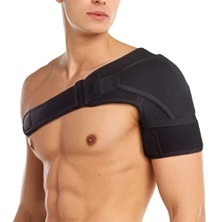 Adjustable Fit Shoulder Support Compression Sleeve Pain Relief Recovery Shoulder Brace for Men & Women
