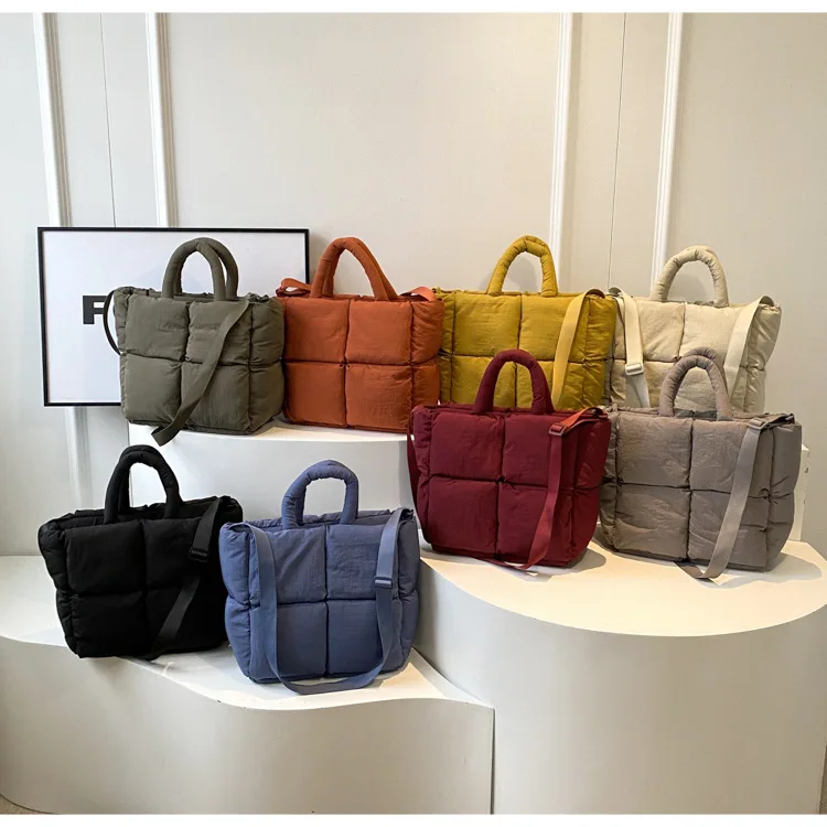 Custom Logo Large Carryall Puffy Crossbody Shoulder Bag