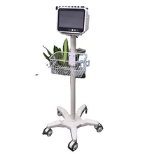 Factory price stainless steel medical instrument Cardiac patient Monitor trolley for hospital