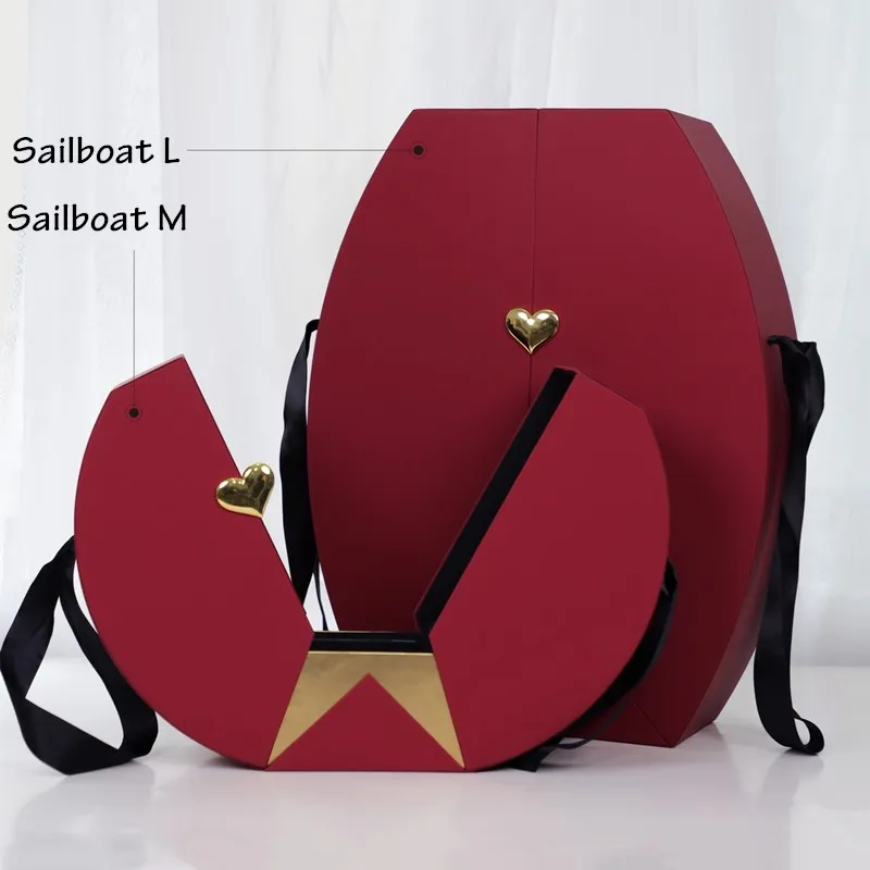 Роскошная дизайнерская коробка с изображением парусника цветов премиум-класса подарок на день Святого Валентина День матери упаковочная