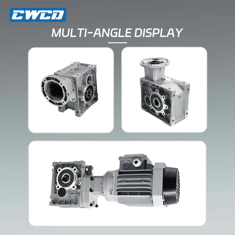 Aluminum Alloy NMRV RV Worm Gear Speed Reducer Compact Gearbox for Electric Motor and Machinery Drive