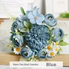 Blue New Camellia Bud Combination