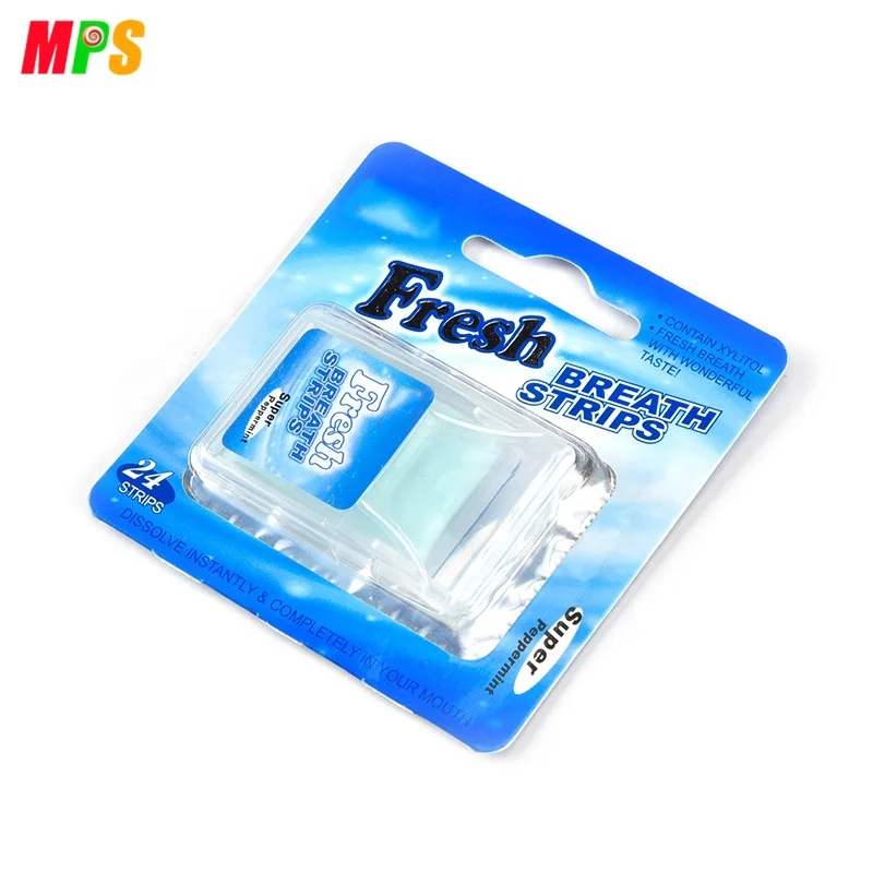 Customized Fresh Breath Cool Mint Strips Spearmint Breath Mint Candy Strips