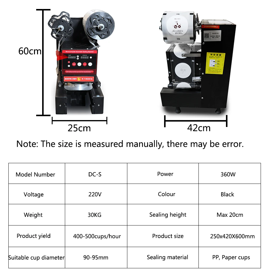 プラスチック紙コップ用全自動カップシール機ホットドリンクカップ