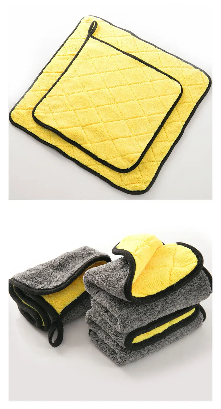 Premium 1200 Gsm Microfiber Car Wash Towel 30*30cm Car Detailing