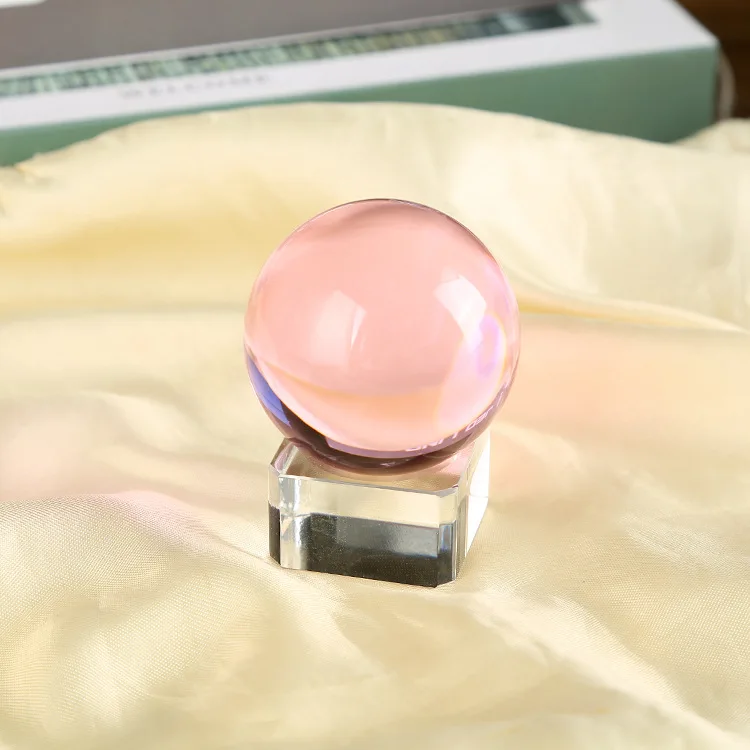 Colorful 40MM 60MM 80MM 100MM 200MM 300MM Pure K9 Crystal Glass Balls Seven Color Crystal Ball