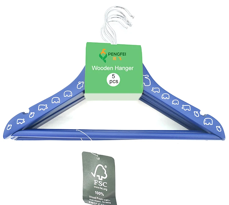 Wholesale Baby Wooden Hanger Kids Hangers Children Coat Hanger for