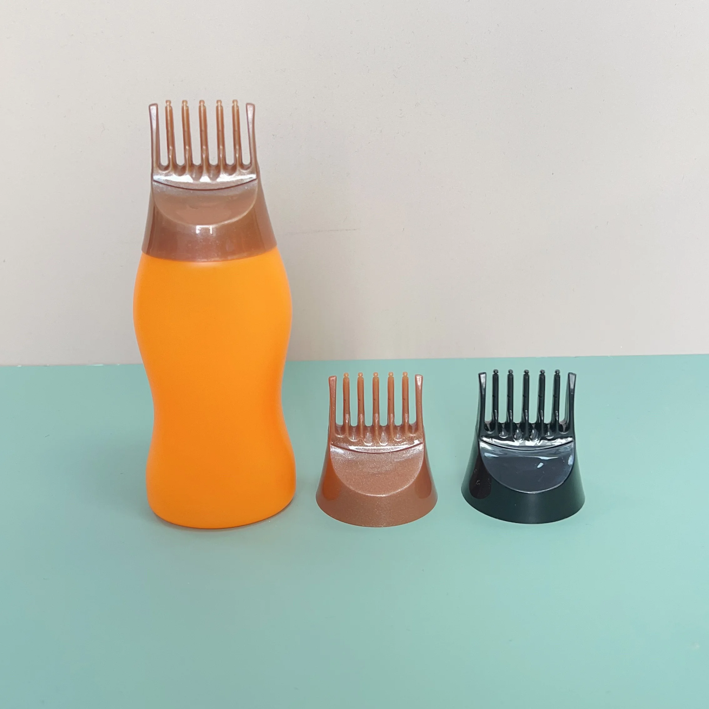 Factory Direct 170ml 180ml 240ml 300ml Hdpe Hair Essential Oil Comb Bottle With Comb
