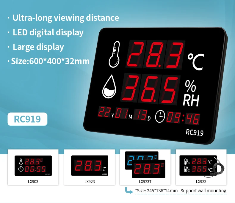 Large Screen Temperature And Humidity Display Instrument,Industrial ...