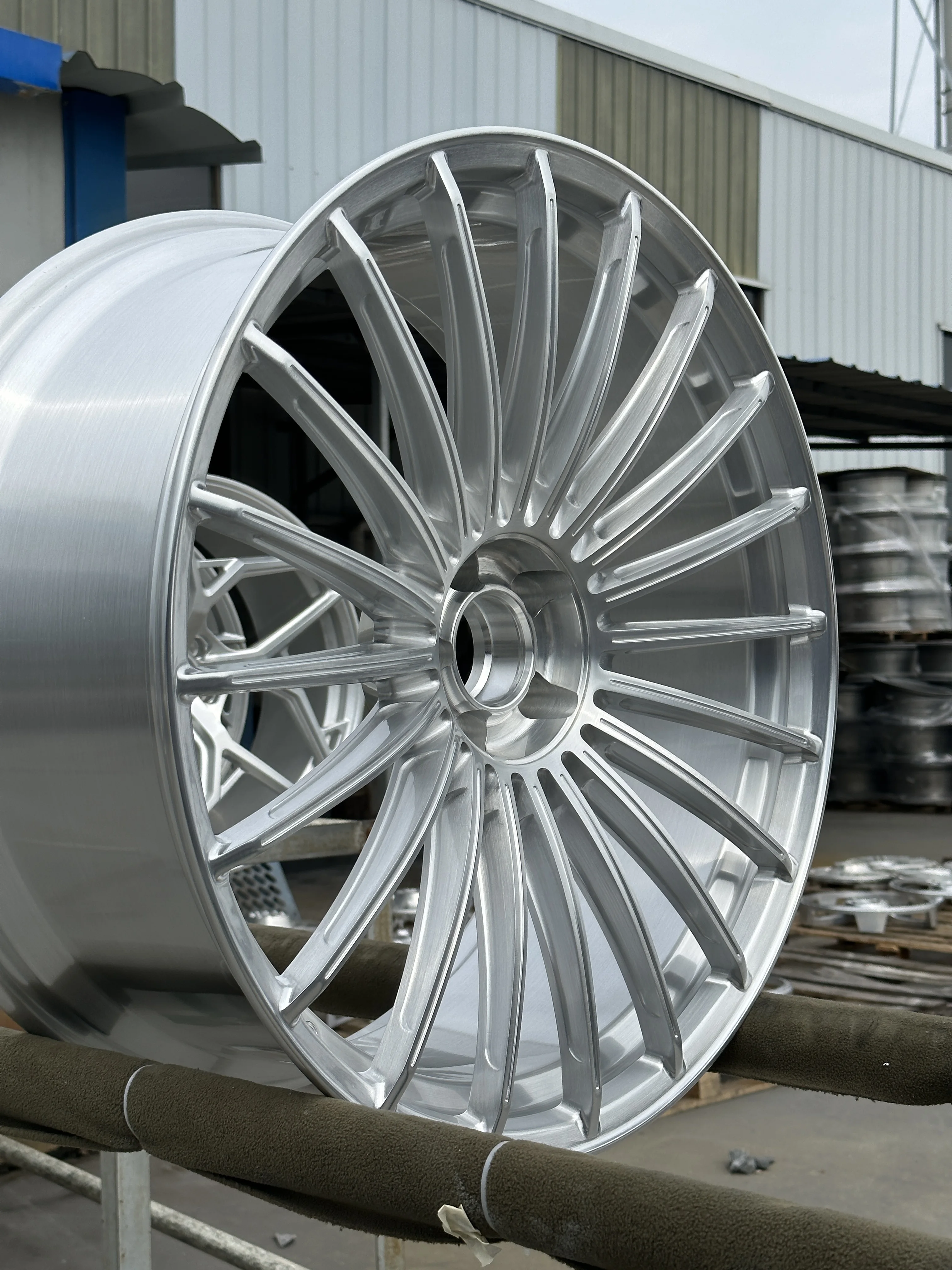 GVICHN brushed silver multi spoke forged wheels 16 - 26 inch aluminum alloy rims 5x112 5x114.3 5x120 wheel hub