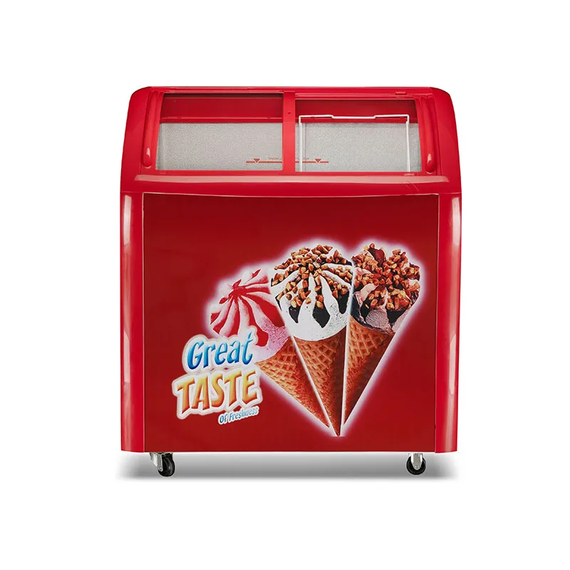 Wholesale Sliding Glass Top Chest Freezer/showcase/ice Cream Storage
