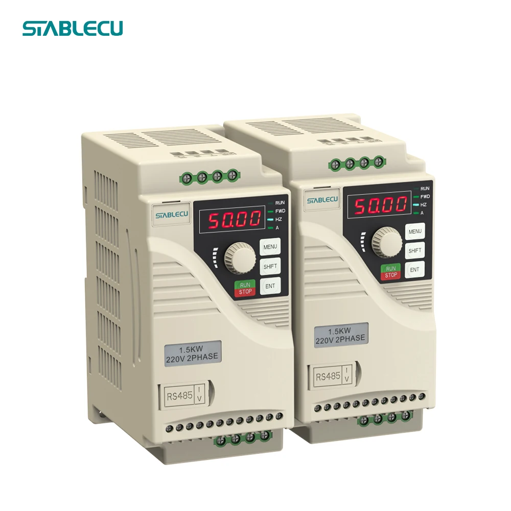 Invertidor de frecuencia de CA de 1,5 kW para máquinas de procesamiento de pasta y papel 220V 3 fases con accionamiento de frecuencia variable 50HZ 60HZ