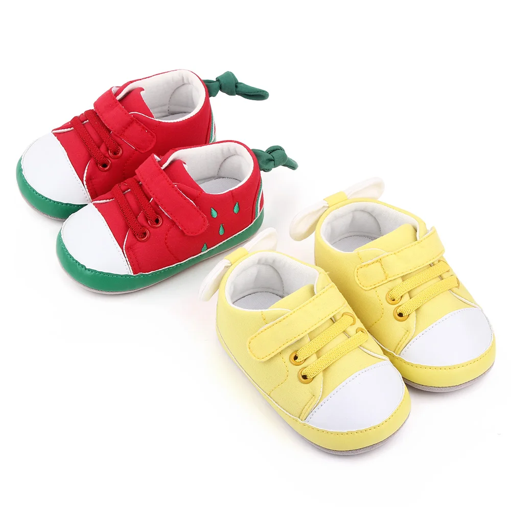 New Arrival Casual Baby Shoes Boys Girls TPR Sole Red Yellow Baby Toddler Shoes  Wholesale factory