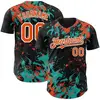 Black Aqua Green Orange
