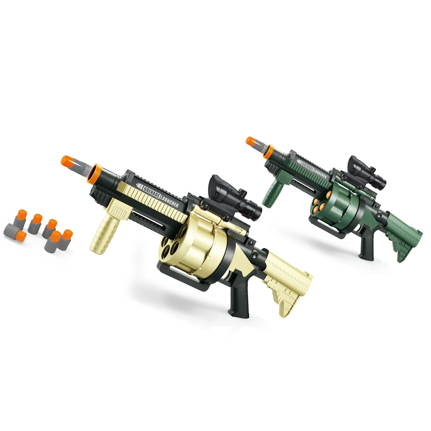 NEW M32 Soft Bomb Launcher Toy with 6 Foam Darts,Manual AirSoft Launcher Gun, Outdoor Long Range Shooting Soft Bullet Gun Toys