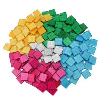 Online shopping China glitter glass mosaic tile pieces for crafts material