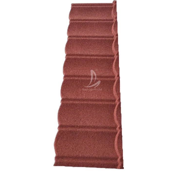 Nepal Granite Chips Coated Zinc Steel Euro Tiles Black Red Roofing Sheet Dealers Near Me for Pen Roofing