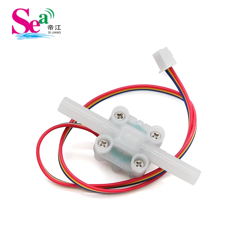 OD6.35 Liquid Water Flow Sensor ZJTM-04A Chemical PVDF Material Turbine Flowmeter Pulse Output 1.5/4L/min for Medical Treatment