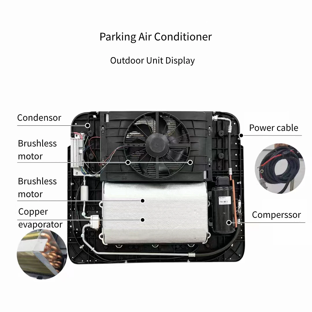12V/24V Backpack Parking Air Conditioner(图5) R134a brushless motor SF