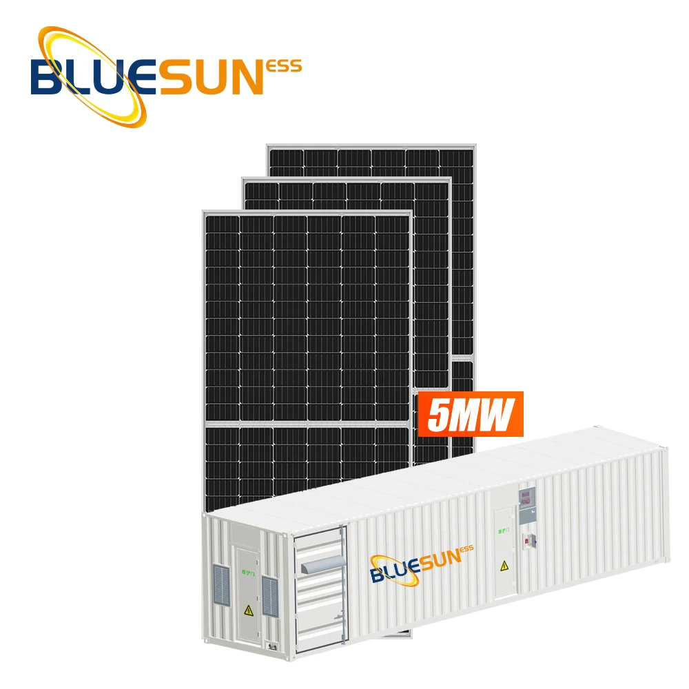 Bluesun 5MW on Grid Solar Power System 5MW Battery Energy Storage System Solar Power Solution 1MW