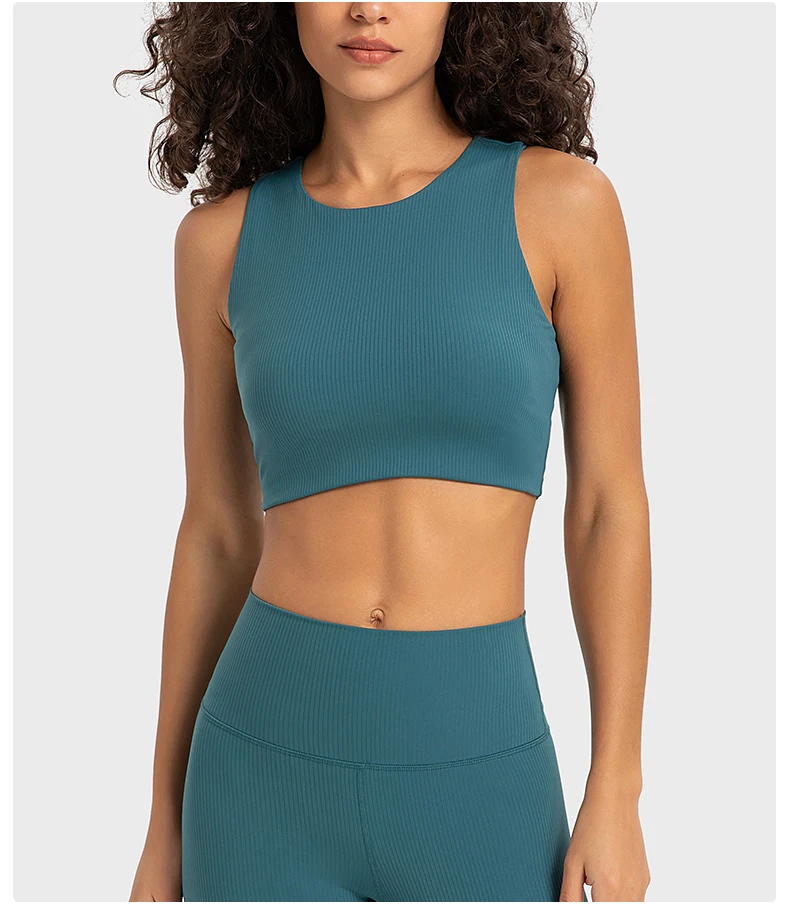 Wide Strap Cropped Sport Tank